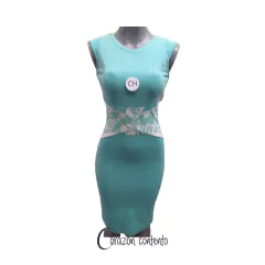 VESTIDO VERDE AGUA TALLA CHICA