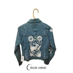 CHAMARRA MEZCLILLA CLARA TALLA EXTRA CHICA