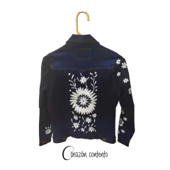 CHAMARRA MEZCLILLA OSCURA TALLA EXTRA CHICA