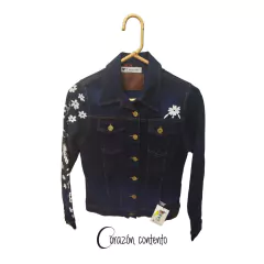 CHAMARRA MEZCLILLA OSCURA TALLA EXTRA CHICA - comprar en línea