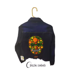 CHAMARRA MEZCLILLA OSCURA TALLA MEDIANA