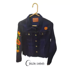 CHAMARRA MEZCLILLA OSCURA TALLA MEDIANA - comprar en línea