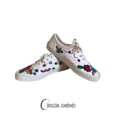 TENIS DE AGUJETA COLOR BLANCO NUMERO 25 - comprar en línea
