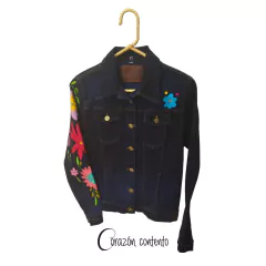 CHAMARRA MEZCLILLA OSCURA TALLA MEDIANA - comprar en línea