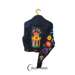CHAMARRA MEZCLILLA OSCURA TALLA EXTRA CHICA