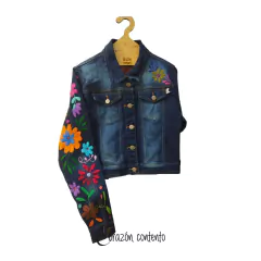 CHAMARRA MEZCLILLA OSCURA TALLA EXTRA CHICA - comprar en línea