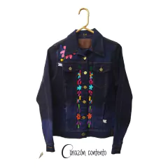 CHAMARRA MEZCLILLA OSCURA TALLA EXTRA CHICA - comprar en línea