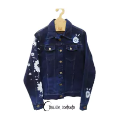 CHAMARRA MEZCLILLA OSCURA TALLA MEDIANA - comprar en línea