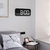 Grande Espelho Led Digital Música Despertador Snooze Casa Decoração de Parede - comprar online