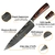 Faca Chef Conjunto Laser Damasco - comprar online