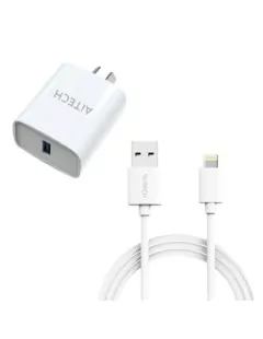 CARGADOR DE PARED AITECH PARA IPHONE CON CABLE 2.4A