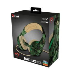 AURICULAR GAMER TRUST RADIUS GXT310C JUNGLE PC PS4 CELULAR - comprar online