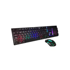 Kit Teclado Y Mouse Gamer Retroiluminado Combo Noga Nkb-512