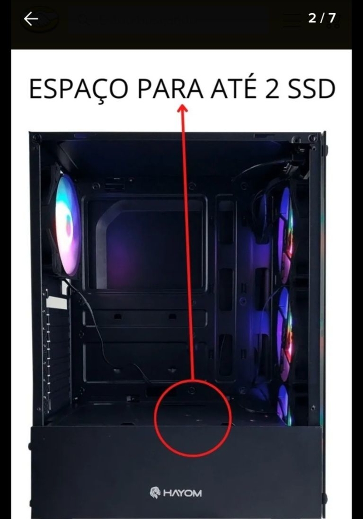 Gabinete Pc Gamer 4 Fans Led Azul Vidro Temp. Frontal & Lat