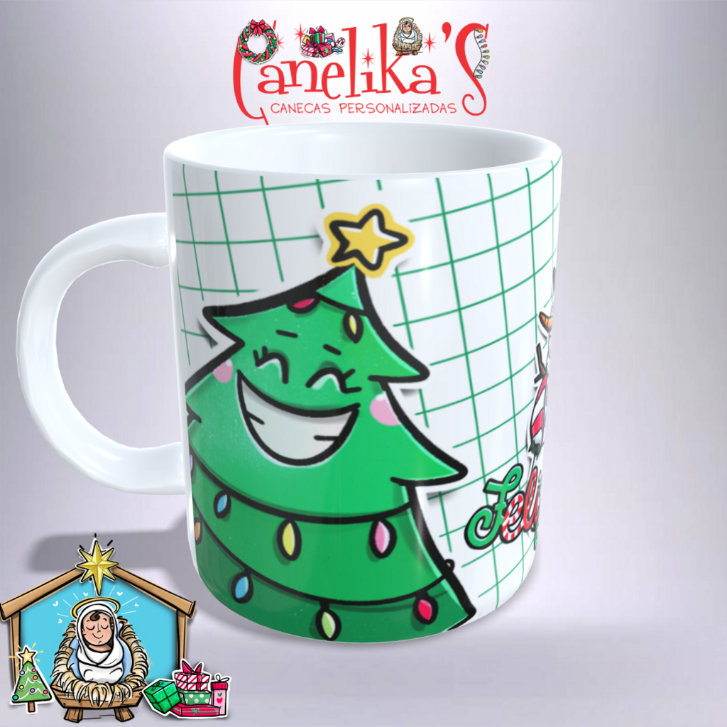 Caneca Ho Ho Ho Feliz Natal - Mai Personalizados