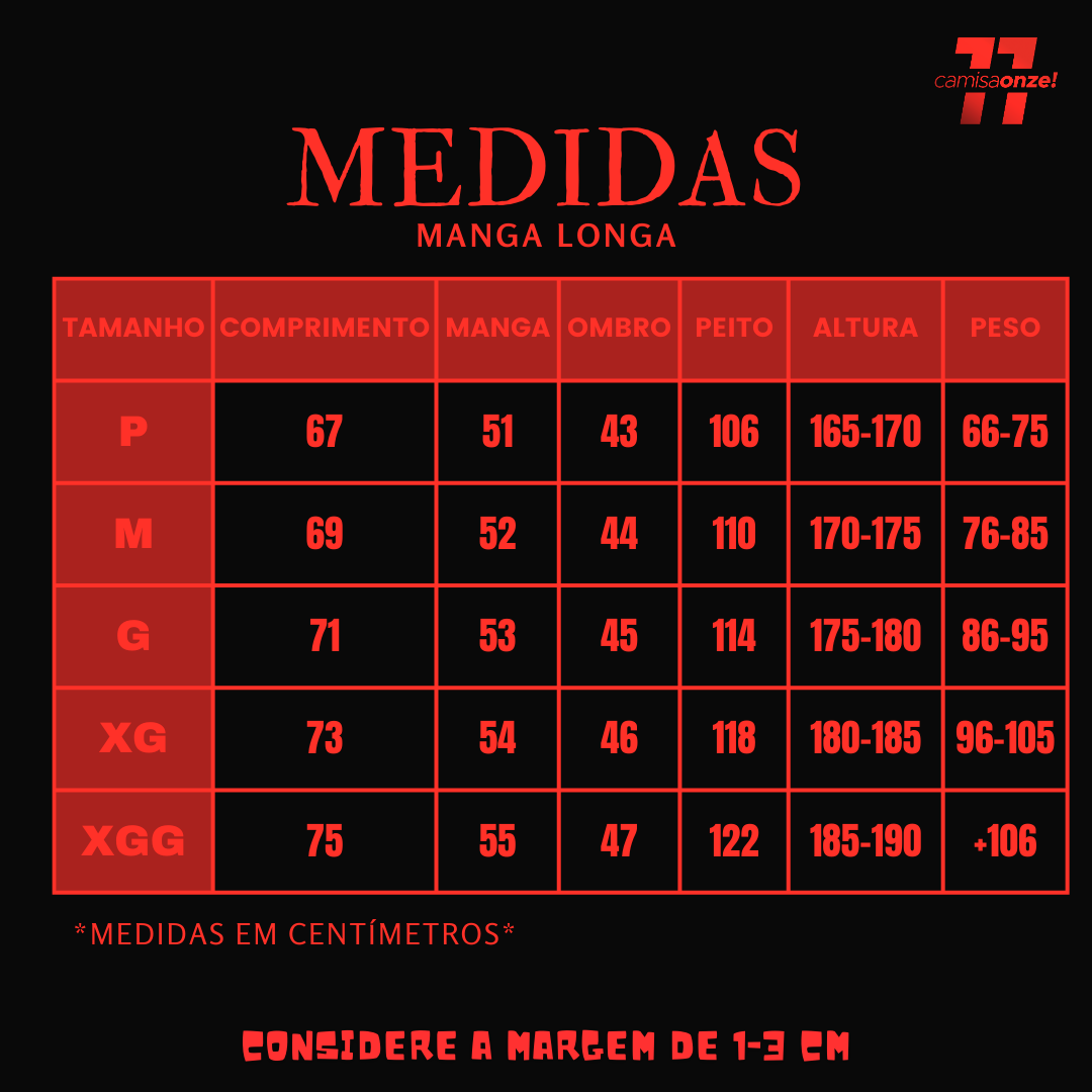 Tabela de medidas