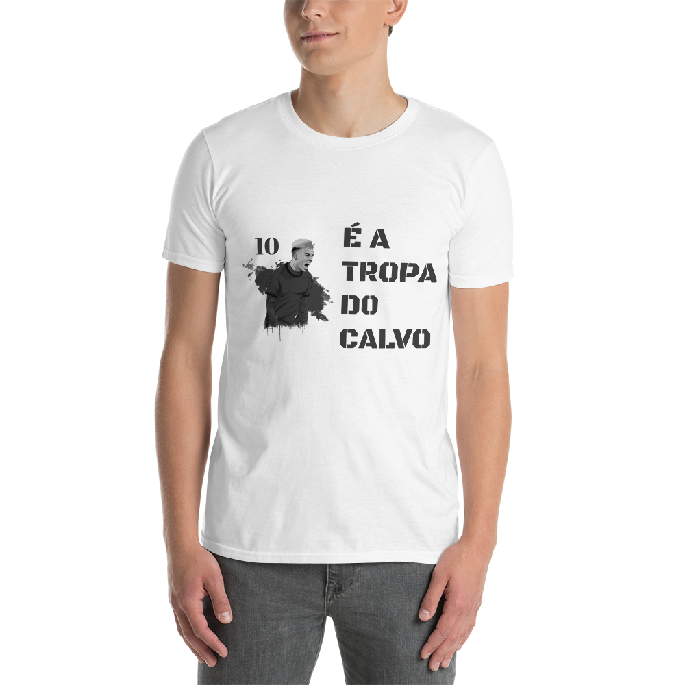 Camiseta Tropa do Calvo Branca | Gildan 64000