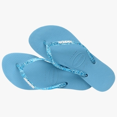 Havaianas Slim Logo Metallic Azul Tranquilidade na internet
