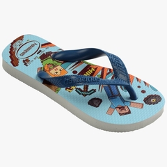 Havaianas Infantil Top Minecraft Branco/Azul Comfy - comprar online