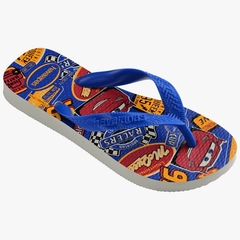 Havaianas Infantil Cars Branco/Azul Estrela - comprar online