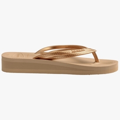 Havaianas Wedges Dourado - +UP