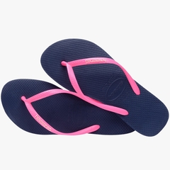 Havaianas Slim Logo Pop Up Azul/Pink na internet