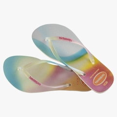 Havaianas Slim Metallic Rainbow Bege Palha na internet