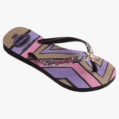 Havaianas Infantil Slim Glitter II Preto - comprar online