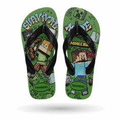 Havaianas Infantil Top Minecraft Bege Palha