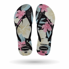 Havaianas Slim Floral Preto