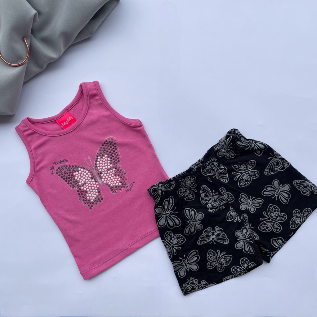 KIT Roupas De Crianças 5 Conjuntos de Verão Regatas De Menina