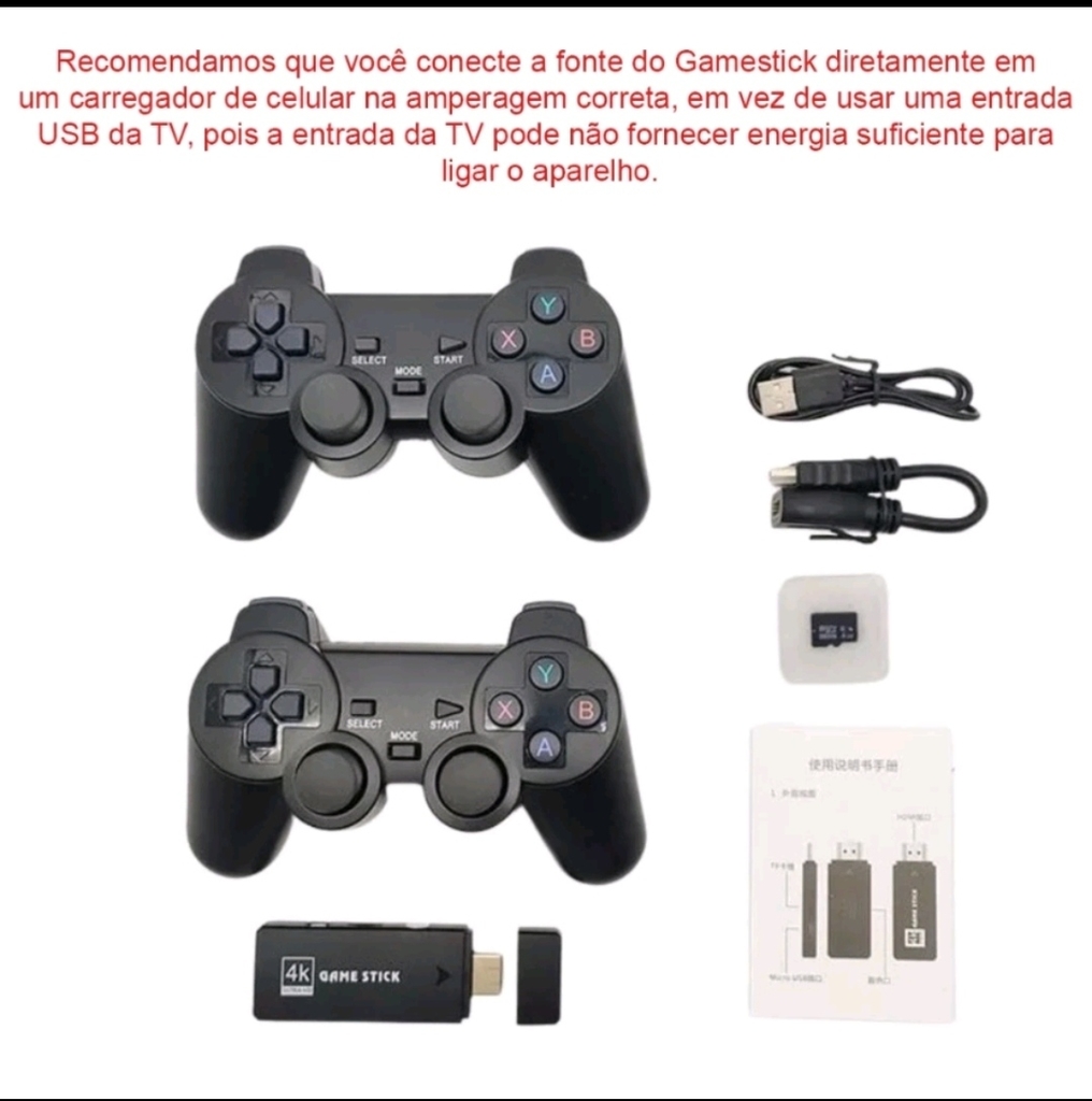 Vídeo Game Retro-10 Mil Jogos-2 Controles