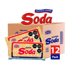 Soda 160g - Caja con 12 paquetes de 160g - Galletas Dondé
