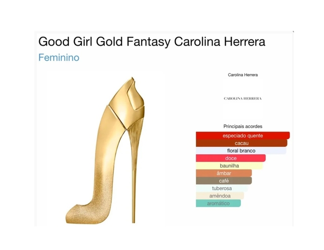Good Girl Gold Fantasy Carolina Herrera Perfume Feminino Eau de