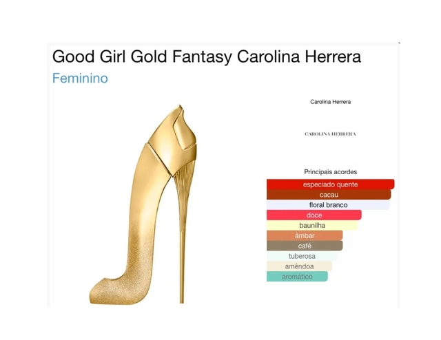 Good Girl Gold Fantasy Carolina Herrera perfume - a novo