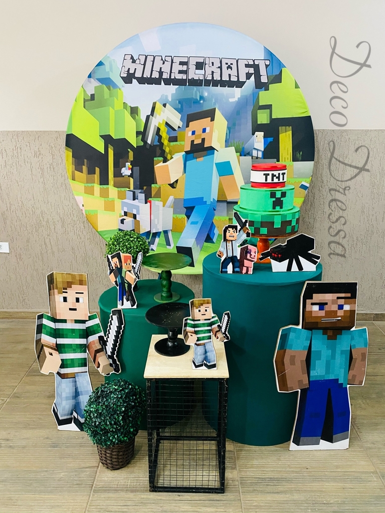 Decoração Minecraft (locação Pegue e Monte)