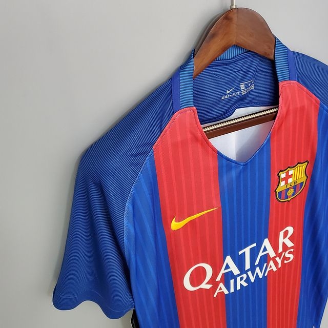 Camisa Barcelona 14/15 I Home Retro Vermelha e Azul Nike