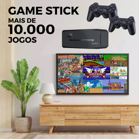 Vídeo Game retro 4K HD 10.000 jogos + Pilhas grátis - Videogames