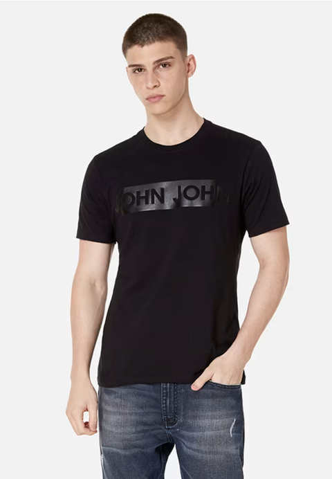 Camiseta Regular Fit Over Black John John Masculina