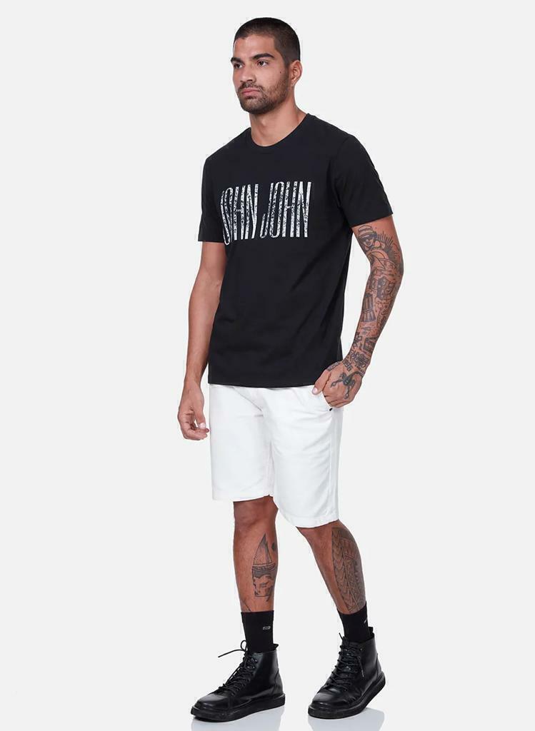 Camiseta John John Masculina Rg Tape Logo Branca 