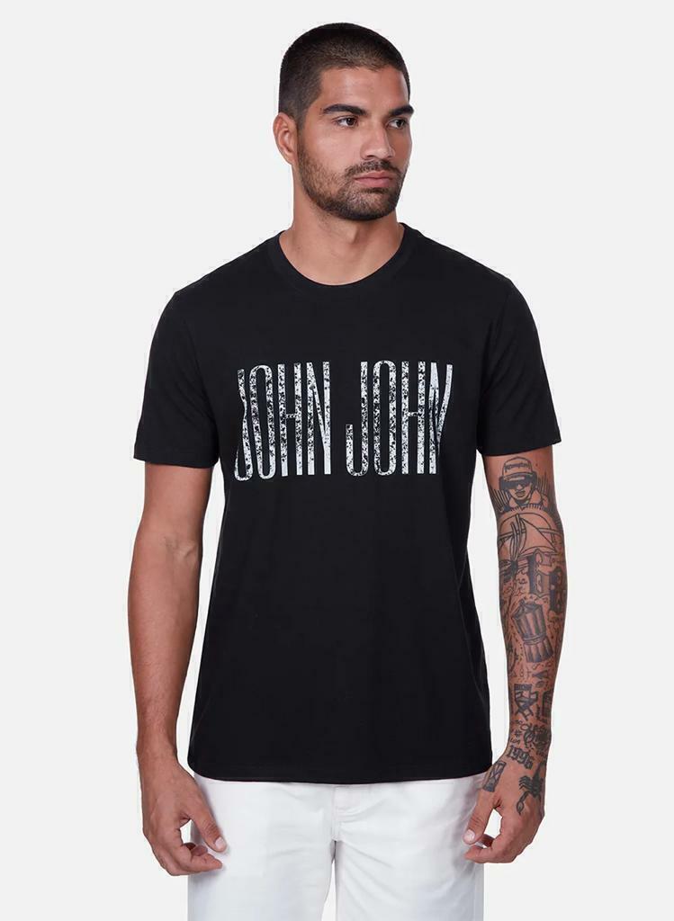 Camiseta Regular Fit Over Black John John Masculina