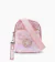 BANDOLERA PUFFY METALIZADO CORAZONES ROSA