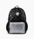 MOCHILA PUFFY LOGO METALIZADO NEGRO