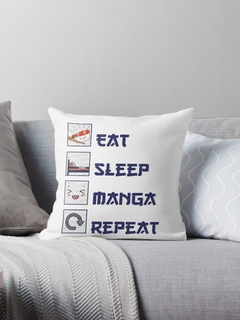 Eat Sleep Manga Repeat - Almohadón 30x30
