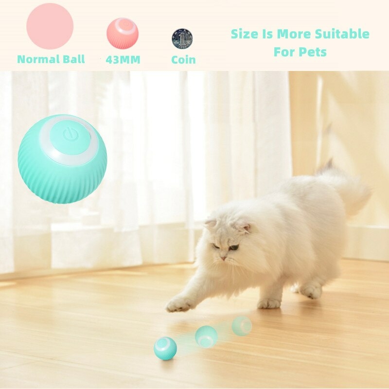 Compra online de Brinquedos elétricos inteligentes da bola do gato  brinquedos de rolamento automático do gato para gatos que treinam  brinquedos auto-moventes do gatinho para o jogo interativo interno