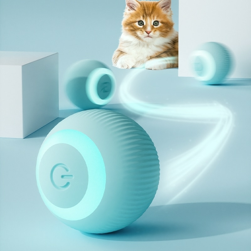 Compra online de Brinquedos elétricos inteligentes da bola do gato  brinquedos de rolamento automático do gato para gatos que treinam  brinquedos auto-moventes do gatinho para o jogo interativo interno