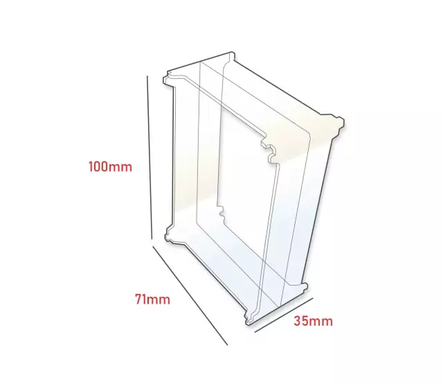 Cubo de Acrílico Tam P - Tam 60 cm de altura x 30 cm comprimento