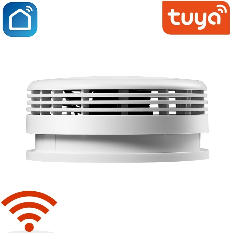 Wifi sensor de detecção de fumaça tuya vida inteligente app