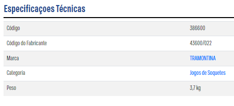 Jogo de Soquetes Estriados 1/2 8 - 32 mm 22 peças 43600022 - Tramontina -  Ferramentas Gerais