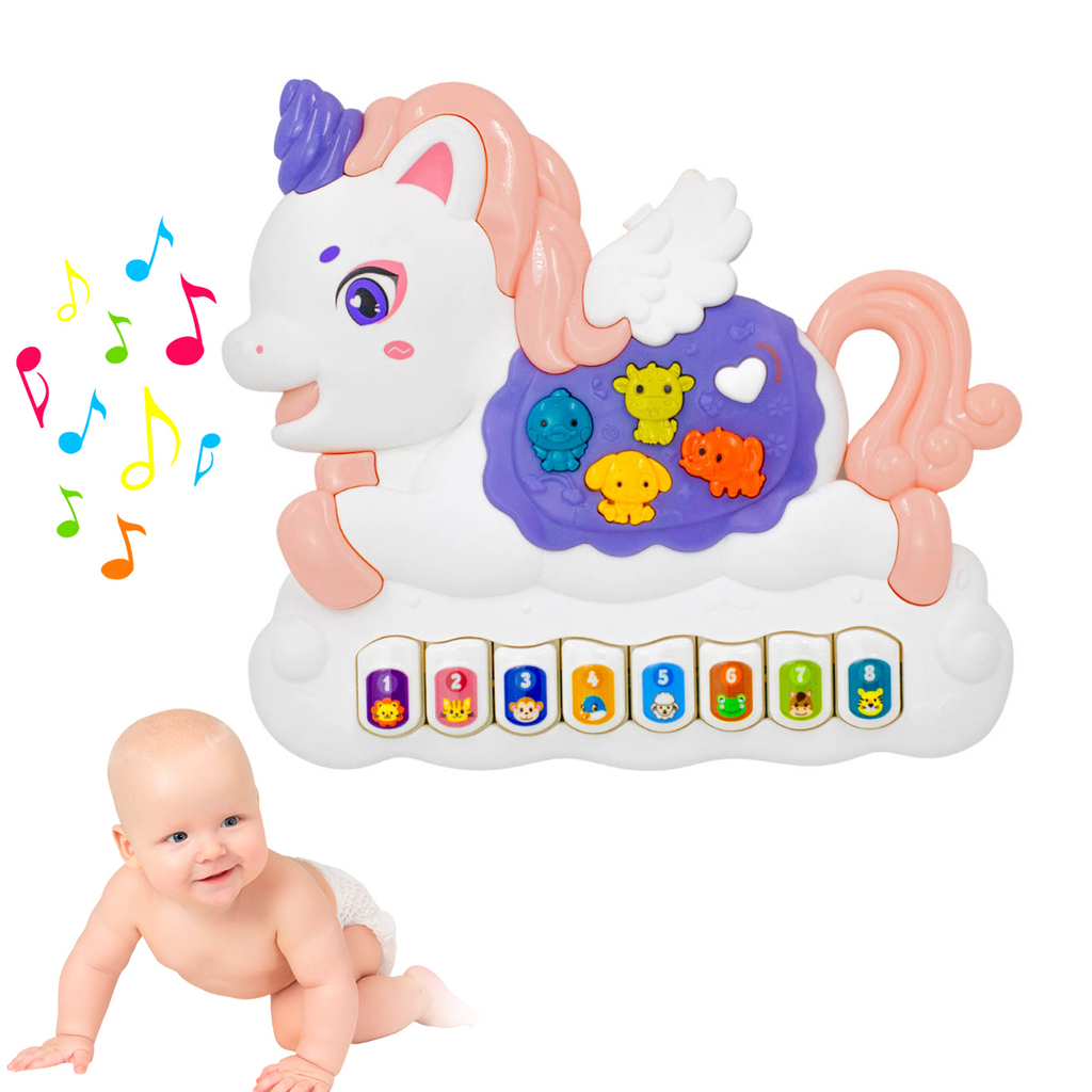 Piano Infantil Teclado Musical Com Sons De Bichinhos Bichos